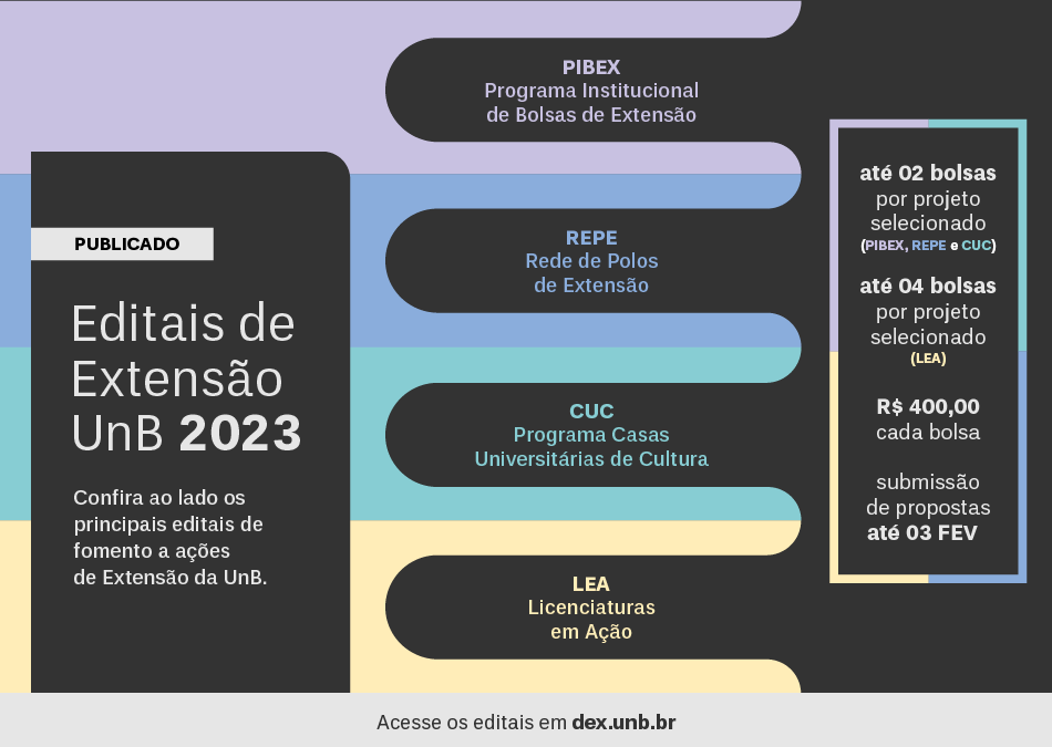 Estudantes podem submeter propostas para receber bolsa de extensão