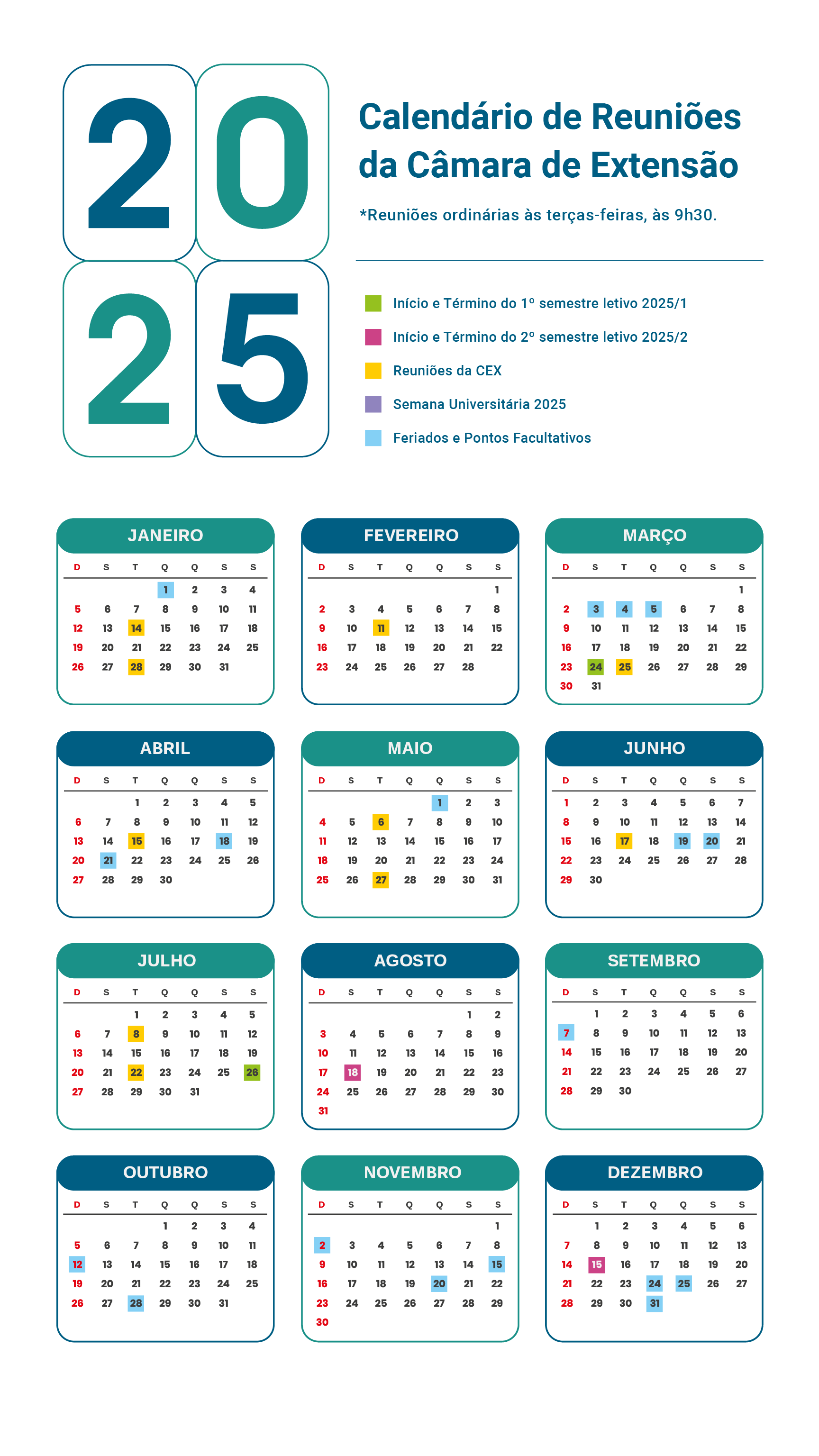 CALENDARIO CEX 2025