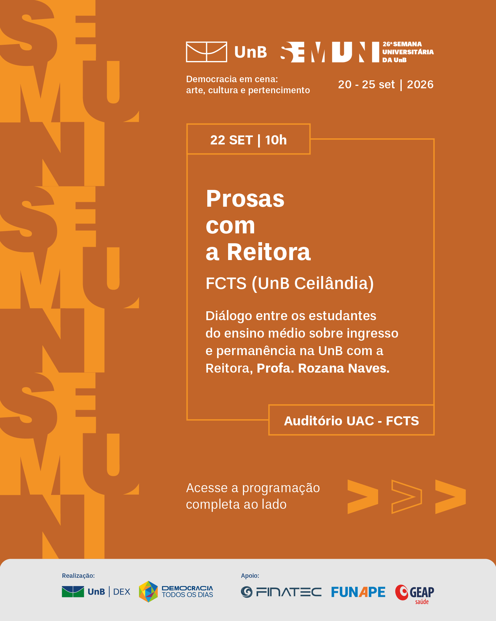 Prosas com a Reitora - FCTS Ceilândia